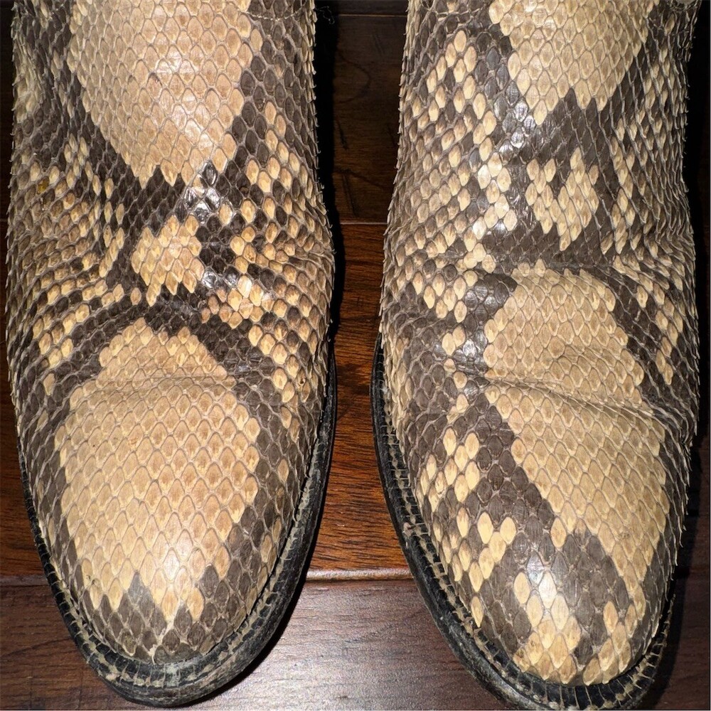 Tony Lama Rare Python Snakeskin
Cowboy Boots 6868 Mens
8E Vintage Exotic Western - Picture 6 of 16